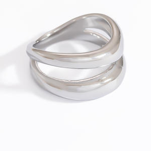 Titanium Steel Mbius Strip <b>Ring</b> Silver Geometric Design Unisex Fashion Jewelry Gift - Product Image 5