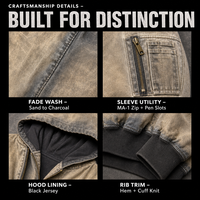 Blouson bomber à capuche MA-1 surdimensionné et court, avec manches zippées, délavé au soleil et effet délavé personnalisé, pour fabricants OEM ODM de marques