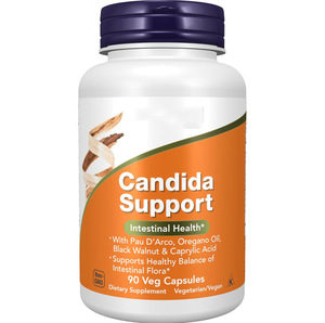 Complément alimentaire Candida Support Capsules avec Huile de <span class=keywords><strong>Pau</strong></span> D'Arco, Huile d'Origan, Noix noires et Acide caprylique, Sans gluten - Product Image 1