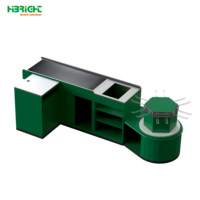 Comptoir de service pour fournisseur commercial direct en panneau de fibres haute densité (HDF) avec double tiroir verrouillable, intégration pour achats rapides
