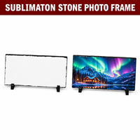 Support d'affichage rectangulaire en ardoise vierge écologique pour sublimation, cadre photo personnalisé en pierre, plaque photo à transfert thermique