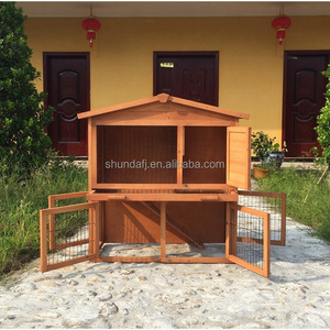 SDR009-T Luxury Modern Wooden Pet House Horizontal <b>Sliding</b> Closure All Seasons Indoor/Outdoor Use Roof Large Animal - Product Image 6