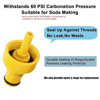 Kit de bouchons de carbonatation en plastique (bouchon de carbonatation en plastique, raccord en T et tube en silicone de 80 cm) pour distributeur de bière, soda et eau gazeuse