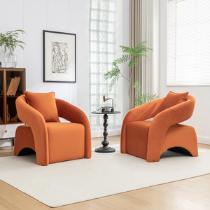 Fauteuil baril moderne rembourré, canapé de salon, fauteuil de détente, fauteuil lounge pour la maison, meubles d'hôtel - Product Image 6