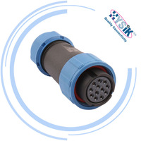 SP2110/P7 SP2113/S7 Zócalo de brida hembra 2 3 4 5 PIN SP21 Conector de cable impermeable IP68 Circular de plástico para pantalla LED