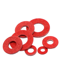 Tailles multiples 24*31*0.4mm Rondelle de papier d'isolation en fibre plate personnalisée rouge noir