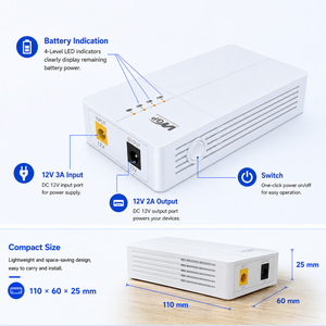 <span class=keywords><strong>Mini</strong></span> <span class=keywords><strong>UPS</strong></span> WGP DC 12V 2A avec batterie au lithium 18650, alimentation de secours pour routeur WiFi, <span class=keywords><strong>modem</strong></span>, caméra de sécurité - Product Image 3