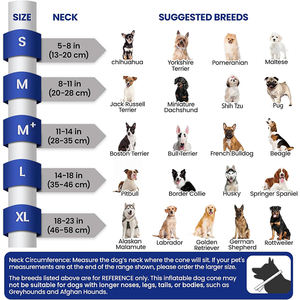 U559 Collier de chien gonflable surélevé souple personnalisé Bouclier transparent pour une protection supplémentaire Collier de récupération anti-léchage pour chien - Product Image 6