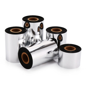 VENDITA DIRETTA FABBRICA Nastro Termico in Resina GRIGIO Personalizzabile 110mmx300M Compatibile con Stampanti di Etichette e Barcode - Product Image 1