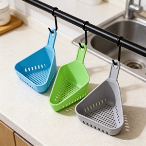 Panier d'égouttage suspendu portable pour cuisine, support en silicone pour éponge, boîte de rangement avec poches d'égouttage - Product Image 5