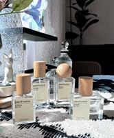 Etichette Adesive Personalizzate per Profumi, Stampa di Loghi Rettangolari, Adesivi Impermeabili con Texture in Tessuto per Confezioni di Fragranze