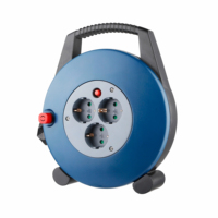 Pheiyon CE GS Mini 10M H05VV-F Enrollador de Cable Francés Schuko de 3 Vías 16A 250V con Protección contra Sobrecarga IP20 para Garaje, Caja de Cable ODM OEM