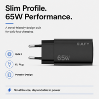 Chargeur rapide GaN 65W double USB-C et USB-A, prise EU, en stock, chargeur multi-ports GULFY