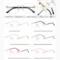 MM 91373 Nouvelle monture de lunettes de vue style œil de chat en métal, montures de lunettes sans monture pour femmes