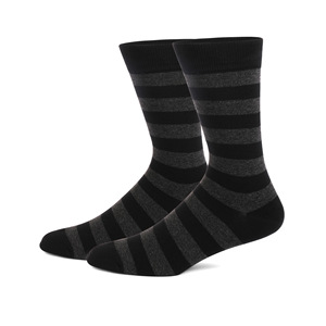 Jingwen <span class=keywords><strong>Chaussettes</strong></span> rayées noires en coton d'affaires pour hommes de <span class=keywords><strong>grande</strong></span> <span class=keywords><strong>taille</strong></span> - Product Image 6