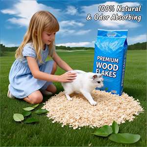 Escamas de Madera de Pino 100% Natural Ecológicas de Dongnai PETS Factory, Libres de Polvo, con Control de Olores Extra, Altamente Absorbentes, en Forma de Tira de 1 kg - Product Image 1