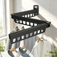 Séchoir à linge pliable en acier inoxydable, robuste, peu encombrant, organisateur de vêtements moderne pour usage intérieur et extérieur