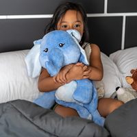 Les jouets en peluche éléphant vendus directement par le fabricant sont remplis de coton PP et ont pour fonction de soulager le stress.