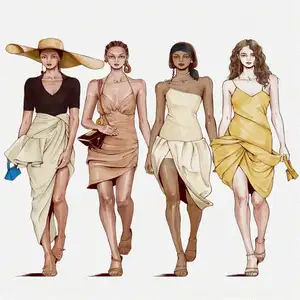 OEM ODM वस्त्र निर्माता अपना ब्रांड कस्टम लो मॉक परिधान डिजाइन सेवा परिधान महिलाओं के कैजुअल कपड़े यूरोपीय बनाएं