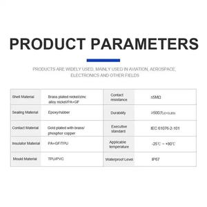 M12 Bảng điều chỉnh nam nữ kim loại phía trước gắn kết ổ cắm hàn 4 6 8 12 Pin đựng thẳng thông tư kết nối với 30cm dây - Product Image 6