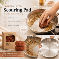 Estropajo de Cocina de Alambre de Acero Recubierto de Cobre con Múltiples Opciones de Peso, Estropajo Resistente para Ollas y Sartenes, Eliminador de Manchas Difíciles