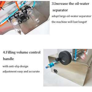 Máquina de llenado semiautomática horizontal neumática de doble cabezal para líquidos, pastas y cremas, para mermelada, mantequilla de cacahuete y mantequilla de sésamo - Product Image 3