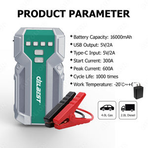 เครื่องจั๊มสตาร์ทรถยนต์แบบ600A ขนาดกะทัดรัด16000มิลลิแอมป์ต่อชั่วโมงเหมาะสำหรับร้านค้า<span class=keywords><strong>รถยนต์</strong></span>และชุดช่วยเหลือริมถนน - Product Image 2