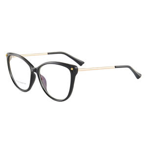 Monture de lunettes œil-de-chat pour femme 87014, en TR90, monture complète, protection anti-lumière bleue, verres AC, design quadrilatère - Product Image 3