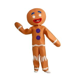 Costume de mascotte de bonhomme en pain d'épices gonflable à prix avantageux pour adulte - Product Image 1