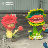 Expositions de grandes fleurs robotisées conçues pour les aires de jeux intérieures, décorations ou statues de plantes animatroniques interactives