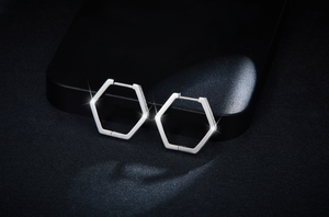 Pendientes Grandes de Plata de Ley con Sílice de Primera Calidad de la Marca All Fashion (Antiguos) para Mujer - Product Image 3