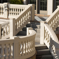 Villa bâtiment décoration de la maison pierre sculptée à la main petites colonnes blanc Carrare marbre escalier balustres garde-corps pilier pour jardin