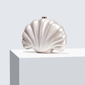 Women's European American Retro Shoulder Crossbody <strong>Clutch</strong> <strong>Bag</strong> with Shell Acrylic and Cotton Lining <strong>for</strong> <strong>Wedding</strong> Dinner - Product Image 3