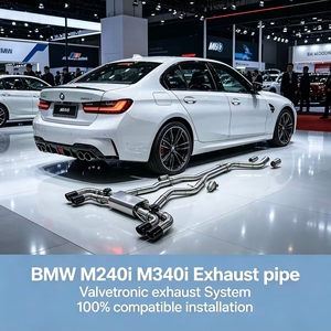 Tuyau d'échappement Catback avec silencieux à valve pour BMW M240i M340I 3.0T 2019-2023 Système d'échappement en acier inoxydable Échappement de course Amélioration de la voiture - Product Image 1