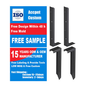 2 Packs de 32 piquets d'ancrage en <span class=keywords><strong>bois</strong></span> pour poteau de clôture Base d'ancrage pour porche Garde-corps de clôture - Product Image 1