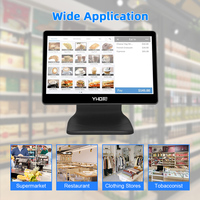 Terminal de système de point de vente de 15.6 pouces, caisse enregistreuse tout-en-un, compatible Android Windows pour magasin de restaurant de détail