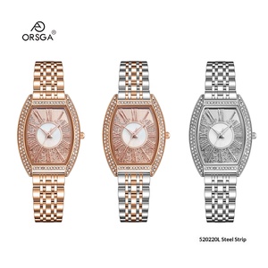 Montre ovale pour femme <span class=keywords><strong>Oushi</strong></span> Jia en alliage sertie de diamants, résistante à l'eau 30M, luxe léger, haut de gamme, quartz or rose - Product Image 4