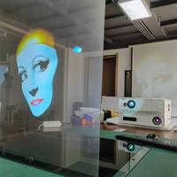 Feuille tactile interactive avec film de projection arrière