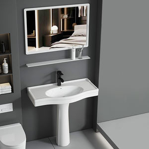 Lavabo mural en céramique avec miroir intelligent pour petite salle <span class=keywords><strong>de</strong></span> bain d'appartement, projet hôtelier, balcon - Product Image 5