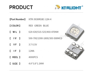 KTRLIGHT 3838 <span class=keywords><strong>SMD</strong></span> <span class=keywords><strong>LED</strong></span> 0.2W Sáng Cao 3838 <span class=keywords><strong>Led</strong></span> Light Chip Diode Đèn Đủ Màu Hạt RGB Đầy Màu Sắc IC <span class=keywords><strong>Plcc6</strong></span> Datasheet <span class=keywords><strong>Smd</strong></span> <span class=keywords><strong>Led</strong></span> - Product Image 4