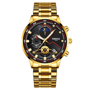 Reloj Cronógrafo de Cuarzo Dorado de Lujo Drioshipping 2503 para Hombre, Marca de Primera, Estilo Ejecutivo, Acero Inoxidable, Elegante, Aleación - Product Image 2