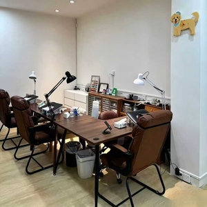 Corner Nail <b>Table</b> and Chair Combination Set Retro Nail <b>Table</b> Nail Salon Specific L-shaped Corner Nail <b>Table</b> - Product Image 3