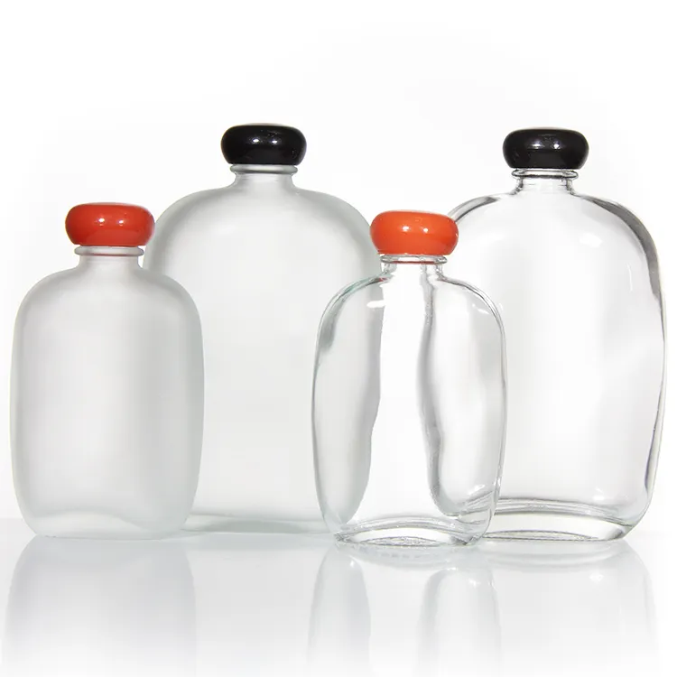 Campione gratuito trasparente 100Ml 200Ml 250Ml 350Ml bottiglia di succo di vetro per acqua limonata
