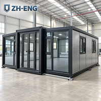 Maison conteneur préfabriquée de haute qualité, extensible, ignifuge, écologique, étanche et durable, 20, 30 ou 40 pieds, 2 à 4 chambres