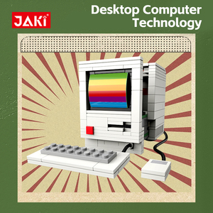 Jaki רטרו מחשב בניין בלוק צעצוע סטים בציר מכשיר סדרת ניילון מלוכלך צעצועים לבנות - Product Image 6