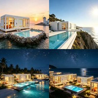 Cabine préfabriquée tout en aluminium résistante aux ouragans pour zones insulaires, maison capsule modulaire de qualité marine anti-corrosion pour hôtel, alimentée à l'énergie solaire