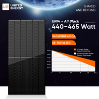 Entrepôt en Europe, panneaux solaires MBB 440Watt, 450Watt, 460Watt, Module de panneau photovoltaïque entièrement noir