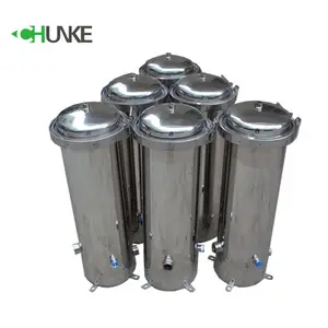 Sanitary SS Stainless Steel Liquid Multi Bag Water Cartridge Filter water purification machine