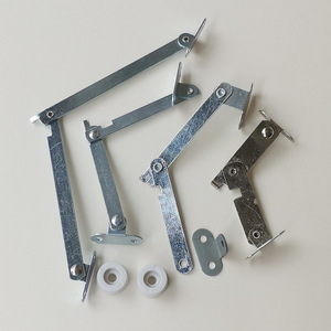 Iron Folding Connecting Rod <b>Bracket</b> Support For Mirror Furniture Bed Headboard Two Fold Flip Up Down <b>White</b> Buckle - Product Image 2