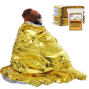 Vente en gros couverture de survie en plein air sac de couchage jetable couverture thermique d'urgence de premiers secours